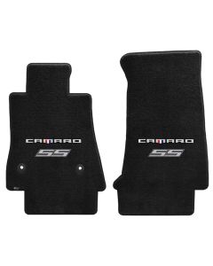 Lloyd ® - Ultimat™ Ebony Custom Front Floor Mats With Silver Camaro SS Logo (600294)
