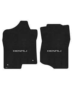 Lloyd ® - Ultimat™ Ebony Custom Front Floor Mats With Silver Denali Logo (600332)