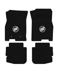 Lloyd ® - Velourtex™ Black Custom 4PC Floor Mats With Silver Shield Logo (620250)