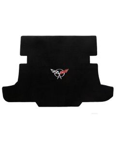 Lloyd ® - Velourtex™ Black Custom Cargo Mat With Silver C5 Flags Logo (620017)