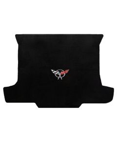 Lloyd ® - Velourtex™ Black Custom Cargo Mat With Silver C5 Flags Logo (620018)