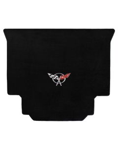 Lloyd ® - Velourtex™ Black Custom Cargo Mat With Silver C5 Flags Logo (620019)
