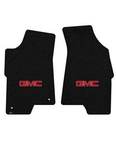Lloyd ® - Velourtex™ Black Custom Front Floor Mats With Red GMC Logo (620228)