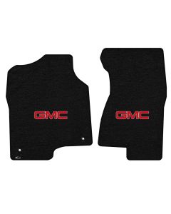 Lloyd ® - Velourtex™ Black Custom Front Floor Mats With Red GMC Logo (620240)