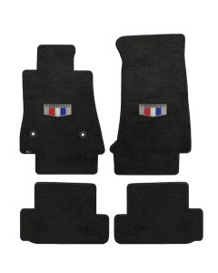Lloyd ® - Velourtex™ Ebony Custom 4PC Floor Mats With Camaro Shield Logo (620151)