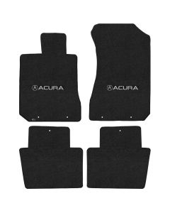 Lloyd ® - Velourtex™ Ebony Custom 4PC Floor Mats With Silver Acura & A Logo (620178)