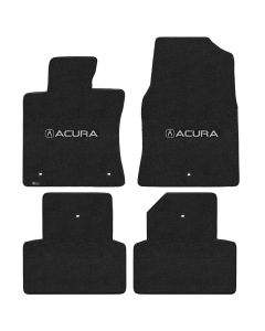 Lloyd ® - Velourtex™ Ebony Custom 4PC Floor Mats With Silver Acura & A Logo (620181)