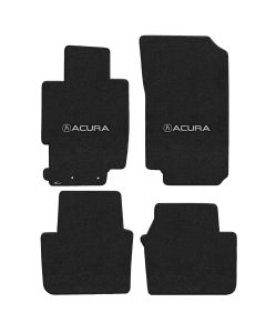 Lloyd ® - Velourtex™ Ebony Custom 4PC Floor Mats With Silver Acura & A Logo (620182)