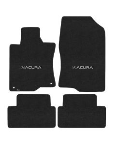 Lloyd ® - Velourtex™ Ebony Custom 4PC Floor Mats With Silver Acura & A Logo (620185)