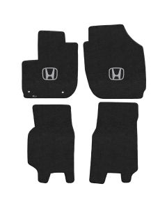 Lloyd ® - Velourtex™ Ebony Custom 4PC Floor Mats With Silver H Logo (620170)