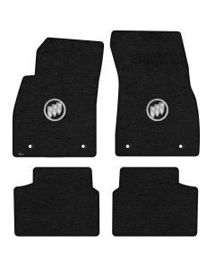 Lloyd ® - Velourtex™ Ebony Custom 4PC Floor Mats With Silver Shield Logo (620253)