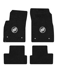 Lloyd ® - Velourtex™ Ebony Custom 4PC Floor Mats With Silver Shield Logo (620255)
