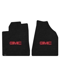 Lloyd ® - Velourtex™ Ebony Custom Front Floor Mats With Red GMC Logo (620213)