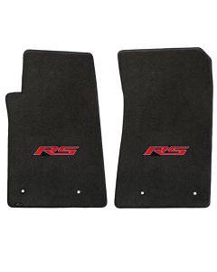Lloyd ® - Velourtex™ Ebony Custom Front Floor Mats With Red RS Logo (620003)