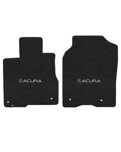 Lloyd ® - Velourtex™ Ebony Custom Front Floor Mats With Silver Acura & A Logo (620176)