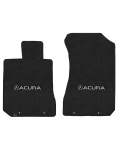 Lloyd ® - Velourtex™ Ebony Custom Front Floor Mats With Silver Acura & A Logo (620177)