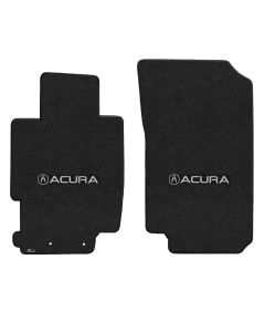 Lloyd ® - Velourtex™ Ebony Custom Front Floor Mats With Silver Acura & A Logo (620180)
