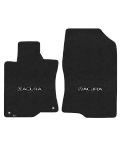 Lloyd ® - Velourtex™ Ebony Custom Front Floor Mats With Silver Acura & A Logo (620183)