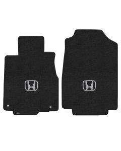 Lloyd ® - Velourtex™ Ebony Custom Front Floor Mats With Silver H Logo (620166)
