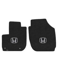 Lloyd ® - Velourtex™ Ebony Custom Front Floor Mats With Silver H Logo (620169)