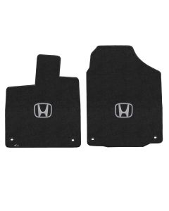 Lloyd ® - Velourtex™ Ebony Custom Front Floor Mats With Silver H Logo (620171)