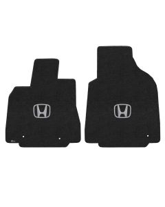 Lloyd ® - Velourtex™ Ebony Custom Front Floor Mats With Silver H Logo (620173)