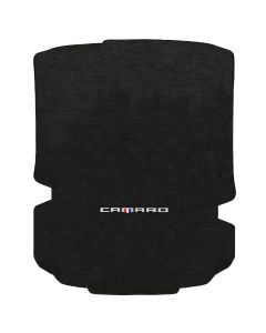 Lloyd ® - Velourtex™ Ebony Custom Trunk Mat With Silver Camaro Logo (620153)