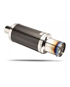 NRG ® - 2.5 Inches Inlet Black Carbon Muffler with Burnt Tip (MFL-110)