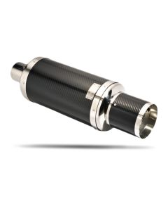 NRG ® - 2.5 Inches Inlet Black Carbon Muffler with Carbon Tip (MFL-111)
