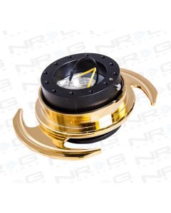 NRG ® - Quick Release Black Body and Chrome Gold Ring with Handles (SRK-650BK-C/GD)