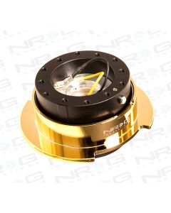 NRG ® - Quick Release Black Body with Chrome Gold Ring (SRK-250BK-C/GD)