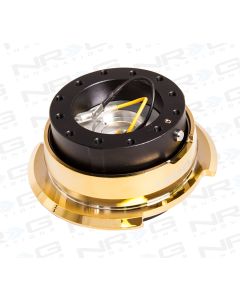 NRG ® - Quick Release Black Body with Diamond Cut Chrome Gold Ring (SRK-280BK-C/GD)