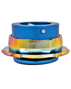 NRG ® - Quick Release Blue Body with Diamond Cut Neochrome Ring (SRK-280BL-MC)