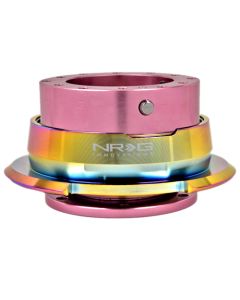 NRG ® - Quick Release Pink Body with Diamond Cut Neochrome Ring (SRK-280PK-MC)