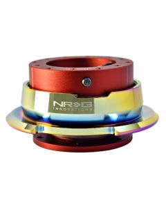 NRG ® - Quick Release Red Body with Diamond Cut Neochrome Ring (SRK-280RD-MC)