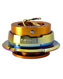 NRG ® - Quick Release Rose Gold Body with Diamond Cut Neochrome Ring (SRK-280RG-MC)