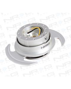 NRG ® - Quick Release Silver Body and Silver Ring with Handles (SRK-650SL)