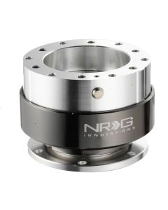 NRG ® - Quick Release Silver Body with Black Chrome Ring (SRK-100BC)