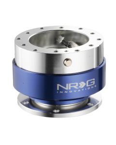 NRG ® - Quick Release Silver Body with Blue Ring (SRK-100B)