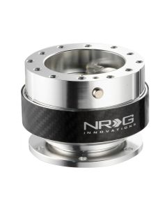 NRG ® - Quick Release Silver Body with Carbon Fiber Ring (SRK-100CF)