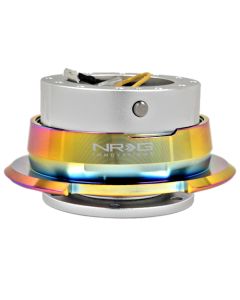 NRG ® - Quick Release Silver Body with Diamond Cut Neochrome Ring (SRK-280SL-MC)