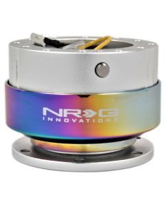NRG ® - Quick Release Silver Body with Neochrome Ring (SRK-200SL-MC)