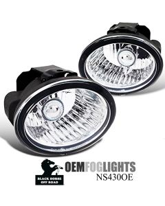 Black Horse Off Road ® - OEM Replica Clear Fog Lights (NS430OE)