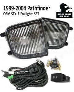 Black Horse Off Road ® - OEM Replica Clear Fog Lights (NS435OE)