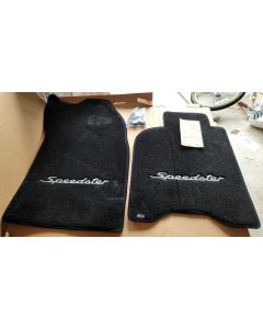 Lloyd Mats Ultimat Black Front Floor Mats For Porsche 911 Speedster, Logo