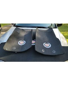 Lloyd Mats ® - Classic Loop Black 3PC Floor Mats For Cadillac ELR with Silver Cadillac Crest Applique