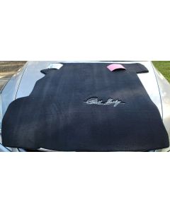 Lloyd Mats ® - Velourtex Ebony Standard Trunk Mat W/ Shaker 1000 For Mustang GT Coupe 2010-12 with Silver Carroll Shelby Signature