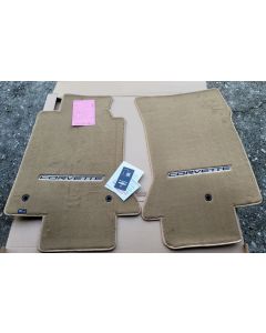 Lloyd Mats Velourtex Light Oak Front Floor Mats For Corvette C5, Main Mats