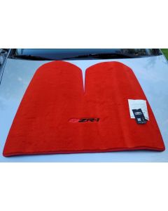 Lloyd Mats Velourtex Grey Small Deck Mat For Corvette Coupe, Logo