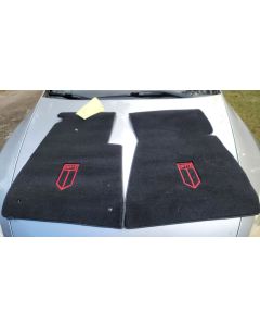 Lloyd Mats Velourtex Black Front Floor Mats For Chevrolet Chevy II, Logo